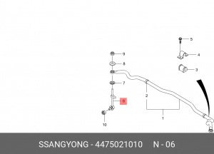 Стойка стабилизатора SSANGYONG Rodius (04-),Stavic (13-) переднего OE 44750-21010 SSANG YONG