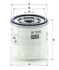 Фильтр масляный FORD FOCUS II/III W7008 W7008 MANN FILTER