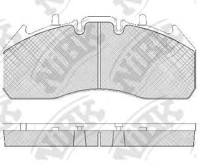 Колодки тормозные VOLVO RENAULT дисковые (249x110x29мм) (4шт.) с р/к NIBK PN0451 NIBK