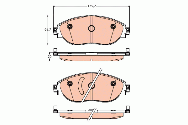 Колодки GDB2219 GDB2219 TRW