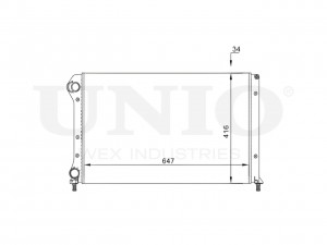 Радиатор охлаждения двигателя RAD-10117 UNIO