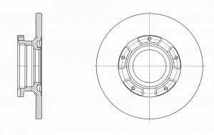 Диск тормозной FORD Transit (14-) задний (1шт.) MARSHALL M2000624 MARSHALL