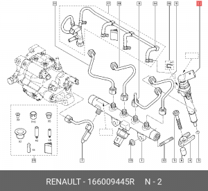 форсунка!\ Nissan Note/Qashqai/Tilda, Renault Megane 1.5 dCi 07> 166009445R RENAULT