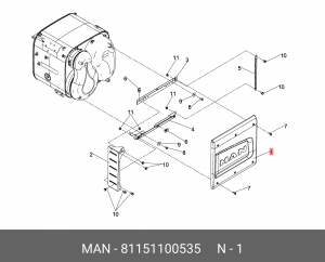 ЭКРАН НАР ПР 81151100535 MAN