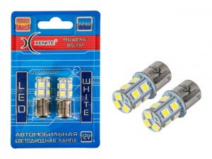 Лампа светодиодная 12V P21W 2.4W BA15S блистер (2шт.) XENITE 1009237 XENITE