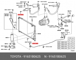 91651B0625 БОЛТ 91651-B0625 TOYOTA