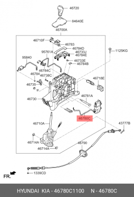 КОНЦЕВОЙ ПЕРЕКЛЮЧАТЕЛЬ АКПП 46780-C1100 46780C1100 HYUNDAI KIA