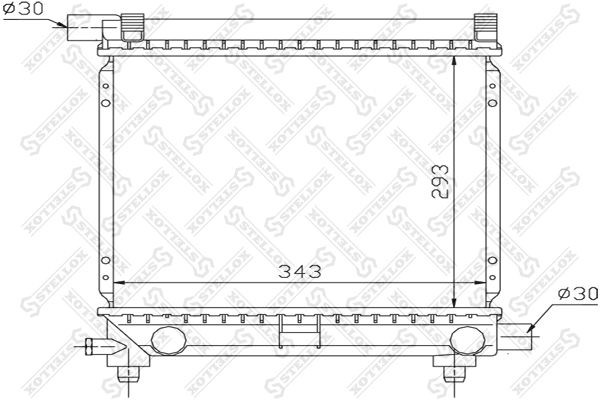 радиатор системы охлаждения!\ MB W124/W201 1.8-2.3 82-93 10-25057-SX STELLOX
