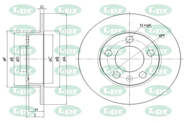 Диск тормозной A1441P A1441P LPR