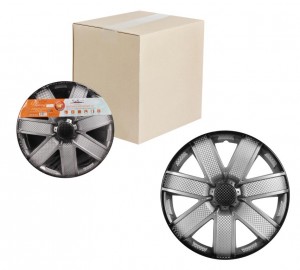 Колпаки колесные 15 Гелакси +, серебристо-черный, карбон, компл. 2 шт. (AWCC-15- AWCC-15-20 AIRLINE