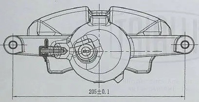 Суппорт торм. для а/м Skoda Octavia A7 (12-)/VW Tiguan (16-) перед. лев. d60мм ( CF182569 TRIALLI