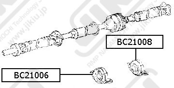 Подшипник подвесной средний LEXUS RX300 98-08 BC21008 BC21008 JIKIU