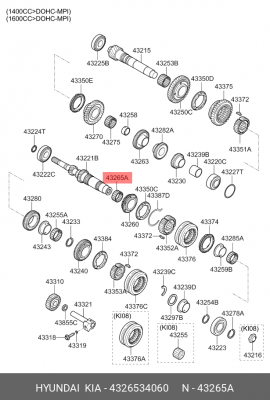 Подшипник 4326534060 HYUNDAI KIA