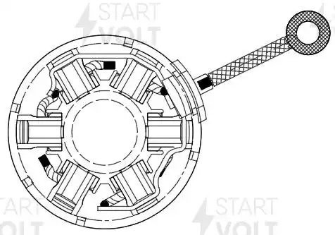 Узел щеточный стартера для а/м Chery Tiggo 7 Pro Max (23-)/Omoda C5 (21-) 1.6TGD VBS 2742 START VOLT