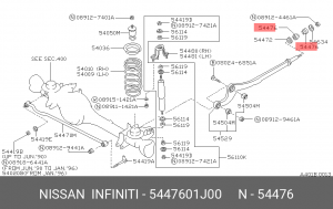 САЙЛЕНТБЛОКBUS 54476-01J00 54476-01J00 NISSAN