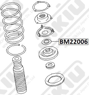 Подшипник опоры амортизатора NISSAN TEANA 03-08, MURANO 02-08, PRIMERA P12 BM220 BM22006 JIKIU
