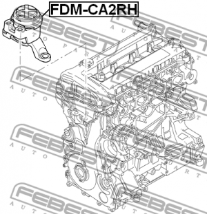 Опора двигателя FORD Mondeo (07-) (2.0) VOLVO S80 (07-) (2.0) правая FEBEST FDM-CA2RH FEBEST