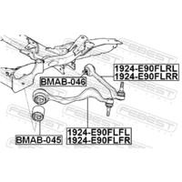РЫЧАГ ПЕРЕДНИЙ НИЖНИЙ ПРАВЫЙ 1924-E90FLRR 1924E90FLRR FEBEST