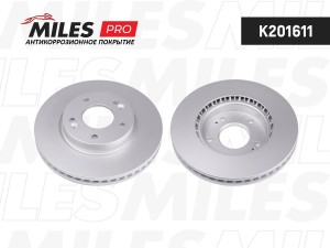 "Диск тормозной (серия PRO с антикоррозионным покрытием) KIA CEED 12-/HYUNDAI i3 K201611 MILES