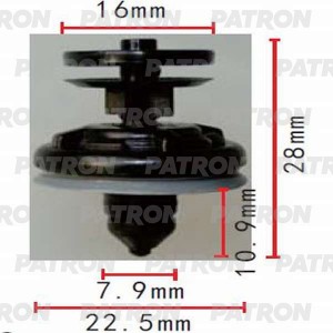 КРЕПЛЕНИЕ ОБШИВКИ ДВЕРИ VW/AUDI P370255 PATRON