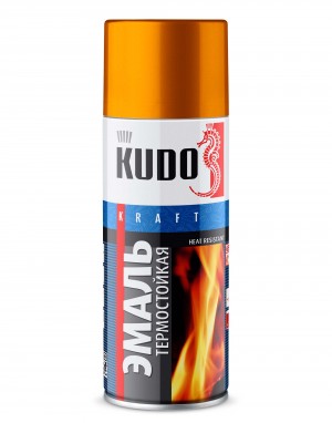 Эмаль термостойкая "KUDO" золотая (520 мл) (аэрозоль) KU-5007 KUDO