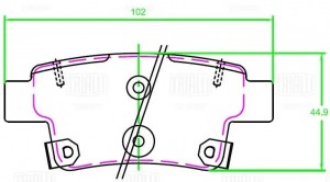 Колодки торм. Opel Corsa D (06-) диск. зад. (PF 4085) PF 4085 TRIALLI