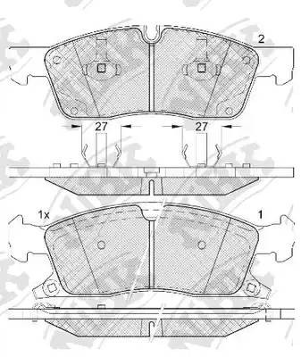 Колодки тормозные дисковые MERCEDES BENZ ML W166 250-350 11-  PN0833 PN0833 NIBK