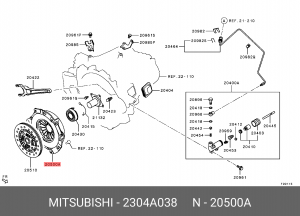 Корзина сцепления MITSUBISHI 2304A038 2304A038 MITSUBISHI