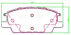 Колодки торм. для а/м Chevrolet Malibu IX (16-) диск. перед. (керам.) (PF 4446CR PF 4446CR TRIALLI