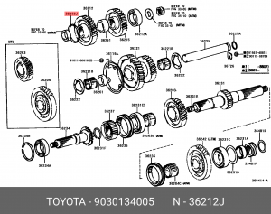 Кольцо уплотнительное коробки передач 90301-34005 90301-34005 TOYOTA