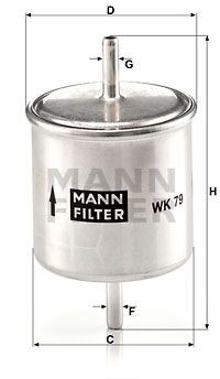 Фильтр топливный WK79 WK79 MANN FILTER