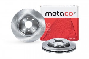 Диск тормозной передний вентилируемый 3050067 METACO