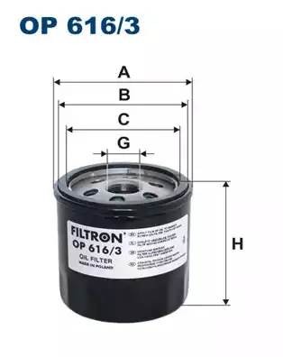 Фильтр масляный VW Golf (12-),Polo (12-) AUDI A3 (12-) SEAT Leon SKODA Octavia F OP6163 FILTRON