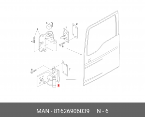 Петля двери лев. нижн. MAN TGA 81626906039 MAN