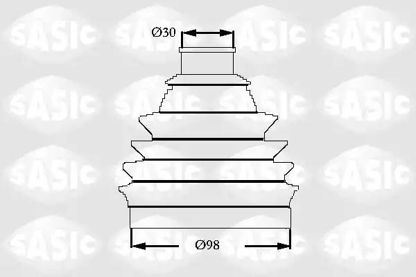 к-кт пыльника ШРУСа наружного!\ Fiat Ulysse 1.9TD-2.2JTD 97> 2933063 SASIC