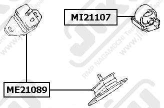 Опора двигателя  TOYOTA Dyna LY1## Jan 95 Jan 1 MI21107 MI21107 JIKIU