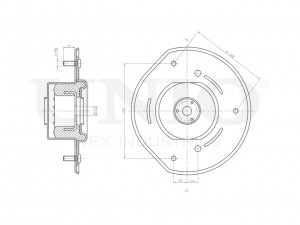 Опора амортизатора передняя RMP-13045 UNIO