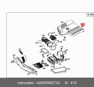 ОПОРА ПАТРУБКА ТУРБИНЫ 0009982742 A 000 998 27 42 MERCEDES BENZ