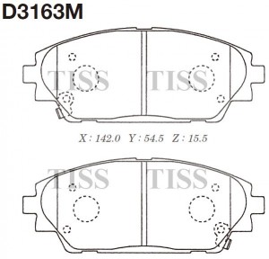 Замена на D3163MH Колодки тормозные дисковые  MAZDA 3 (BM, BN) D3163M D3163M MK KASHIYAMA