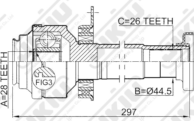 ШРУС JC33039R JC33039R JIKIU
