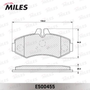 Колодки тормозные передние (Смесь CERAMIC серия PRO) MERCEDES VITO 9303/SPRINTER E500455 MILES
