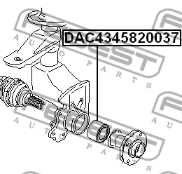 Подшипник ступицы передний VW PASSAT (3B) DAC4345820037 DAC4345820037 FEBEST