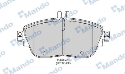 Колодки тормозные MERCEDES A (W176),B (W246),CLA (13-) передние (4шт.) MANDO MBF015680 MANDO