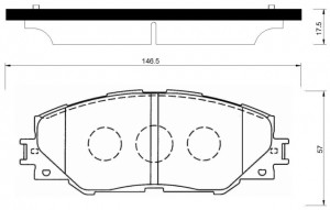 Колодки тормозные дисковые передние ПОДХОДЯТ ДЛЯ Toyota RAV4 05 AN-732K AN732K AKEBONO