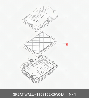 Фильтр воздушный 1109108XGW04A 1109108XGW04A HAVAL