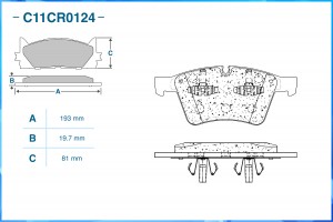 Тормозные колодки передние Low Metallic C11CR0124 C11CR0124 CWORKS