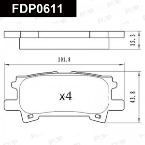Тормозные колодки дисковые смесь CERAMIC FDP0611 FDP0611 FAP