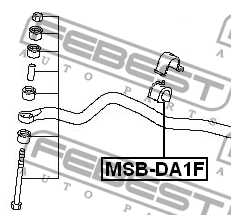 Втулка стабилизатора MITSUBISHI CARISMA DA1-6A 1995.05-2003.12 MSB-DA1F MSB-DA1F FEBEST