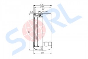 Фильтр масляный MITSUBISHI CANTER RL6140AB83 SORL