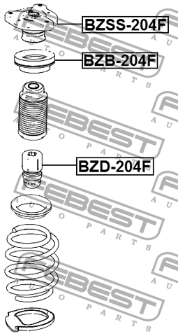 Отбойник амортизатора передний MERCEDES GLK W204 4-MATIC 2008-2015 BZD-204F BZD-204F FEBEST